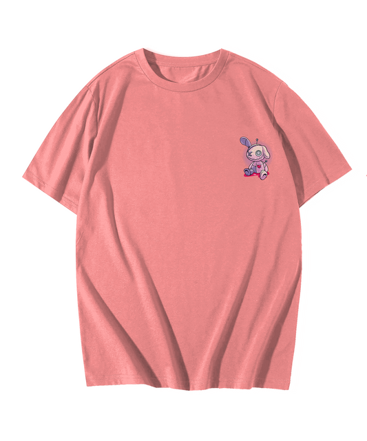 Peach Oversize T-Shirt Bunny